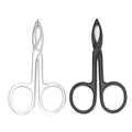 2-Pack Straight Tip Eyebrow Tweezers with Scissor Handle