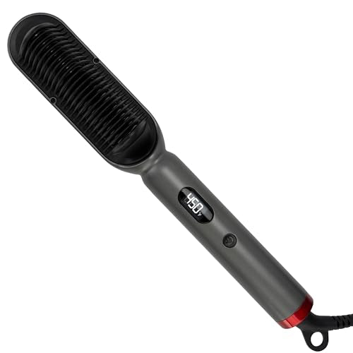 CHI Lava TriLume Heated Brush, Triangle-Shaped Comb for Natural Waves & Volume, Easy & Gentle Root Access, Reduces Frizz & Increases Shine