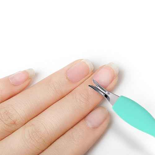 IVON 3pcs Cuticle Trimmer Pusher, Rubber Tip Soft on Nail Bed