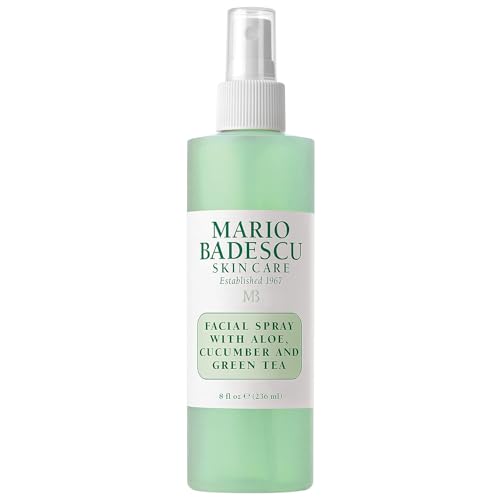 Mario Badescu Facial Spray with Aloe, Cucumber and Green Tea for All Skin Types | Face Mist that Hydrates & Invigorates | 8 FL OZ