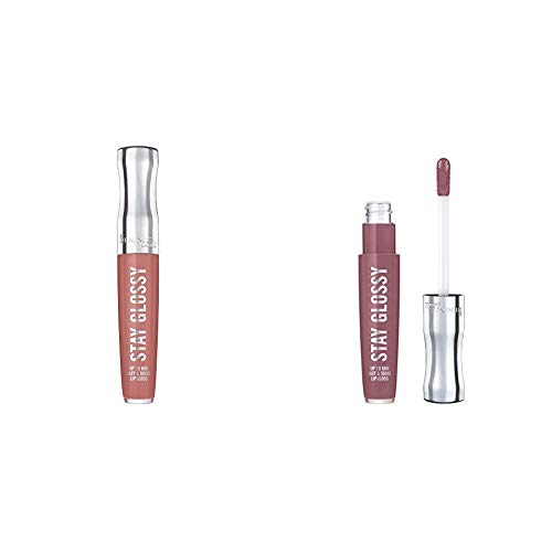 Rimmel Stay Glossy Lip Gloss, Bare Minimum, Pack of 1 Stay Glossy Lip Gloss in 290 Date Night