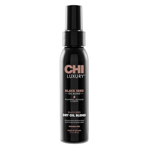 CHI Luxury Black Seed Oil Blend Dry Oil, Revitalizing & Nourishing Hair Oil, Creates Smooth & Shiny Hair, Sulfate, Paraben, & Cruelty-Free, 3 Oz