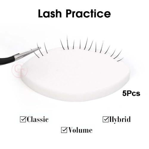 Lash Extension Practice Chart Kit with 5 Eye Sponges