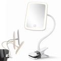 Ezcora Lighted Makeup Mirror with Clip-On Gooseneck – Portable & Rechargeable