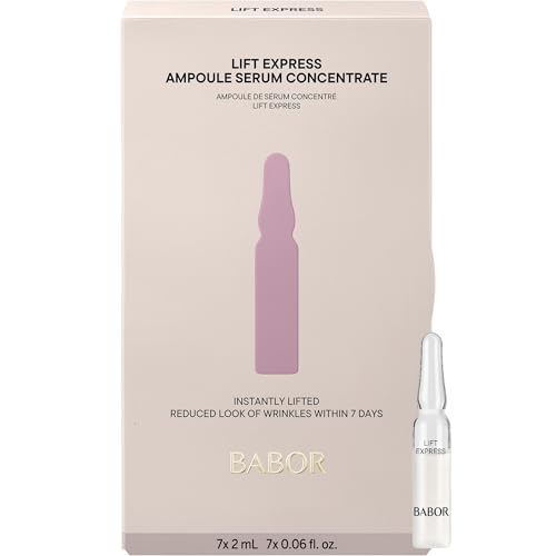 BABOR Lift Express Ampoule Concentrate, Instant Lifting Effect Fills Lines and Wrinkles Up To 6 Hours, Smoothing Skincare Capsule, Anti Aging Serum, Increase Firming & Elasticity, 7 Treatments