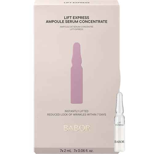 BABOR Lift Express Ampoule Concentrate, Instant Lifting Effect Fills Lines and Wrinkles Up To 6 Hours, Smoothing Skincare Capsule, Anti Aging Serum, Increase Firming & Elasticity, 7 Treatments