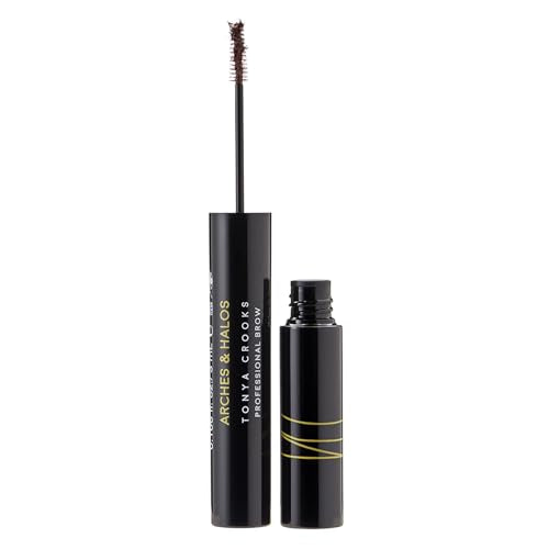 Arches & Halos Microfiber Tinted Brow Mousse - Highly Pigmented Brow Color - For Full and Bold Brows - Vegan and Cruelty Free Makeup - Charcoal, 0.106 fl oz (Pack of 2)