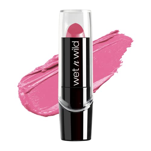 wet n wild Silk Finish Lipstick, Hydrating Rich Buildable Lip Color, Formulated with Vitamins A,E, & Macadamia for Ultimate Hydration, Cruelty-Free & Vegan - Pink Ice