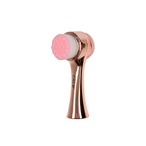 CALA Dual-Action Facial Cleansing Brush (Rose Gold & Pink), Superfine