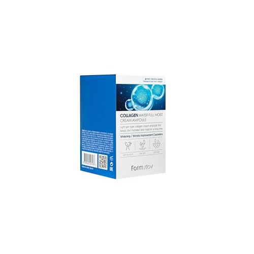 FARMSTAY Collagen Water Full Moist Cream Ampoule - High-moisture cream and high-nutrition ampoule, Face Serum, Moisturizer, Firming, Hydrating, Wrinkle Care, K-Beauty