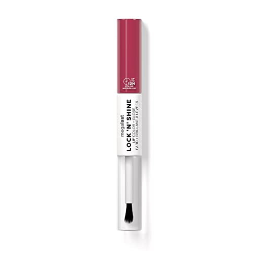 wet n wild Megalast Lock 'N' Shine Lip Color + Gloss Lipstick La Pink (Pack of 2)
