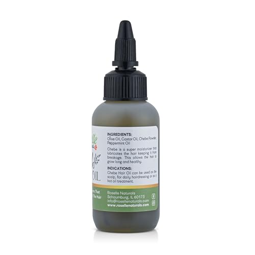 Chebe Hair Growth Oil for Stronger Longer Thicker Hair - USA Made, 2 Fl Oz