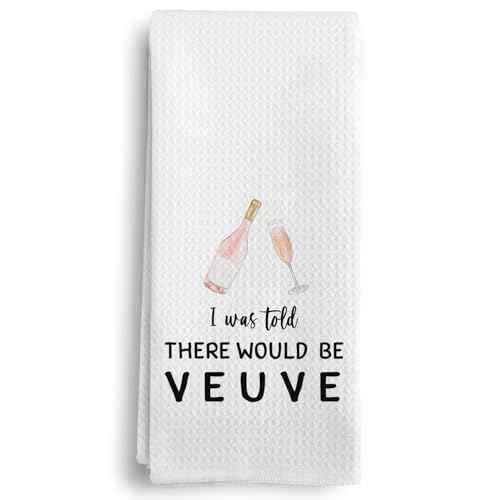 Pink Champagne Gifts Kitchen Towels, Funny Decorative Towels for Home Bar Cart, 16x24in