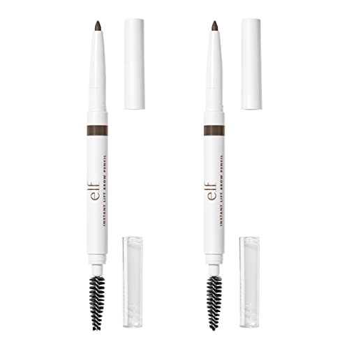 e.l.f. Instant Lift Brow Pencil Dual-Ended, Neutral Brown, 2-Pack
