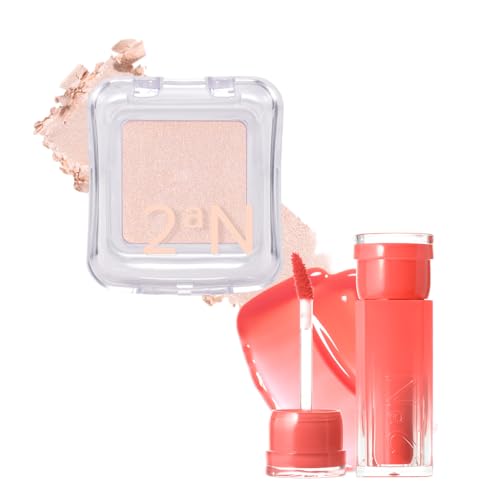 2aN Warm-Tone Makeup Bundle: Highlighter & Bouncing Tint Set