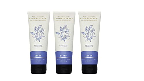 Bath & Body Works Aromatherapy Sleep Lavender + Vanilla Body Cream with Natural Essential Oils, 8 oz each - 3 Pack