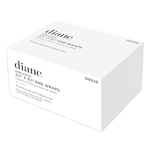 Diane End Wraps for Styling Hair in Salon or at Home 2.25 inch x 3.25 inch, White, Pack of 4, 4000 total wraps