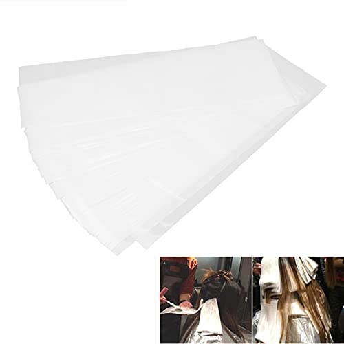 100 Pcs Transparent Hair Coloring & Perming Wrapping Sheets - Reusable ABS Hair Dye Paper