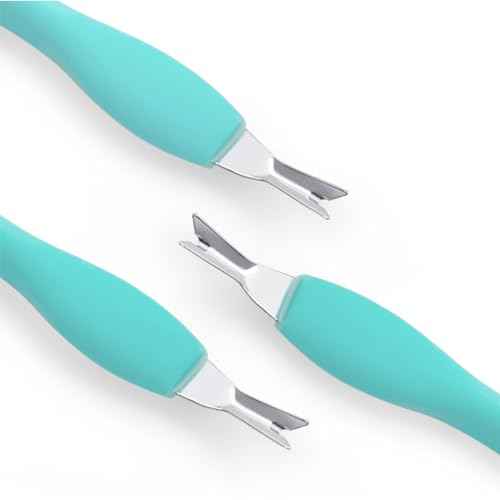 IVON 3pcs Cuticle Trimmer Pusher, Rubber Tip Soft on Nail Bed