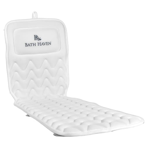Bath Haven Luxury Bath Pillow with 3D Mesh Head Neck Support