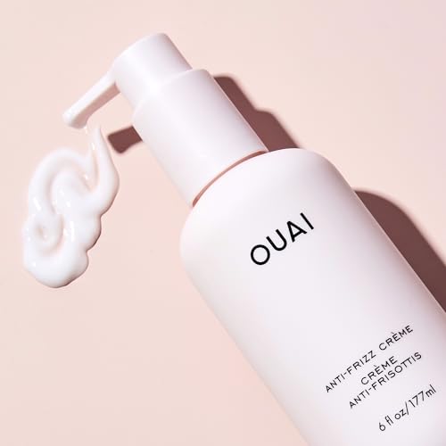 OUAI Anti-Frizz Hair Styling Bundle with Crème & Air Dry Foam - 2 Piece Set