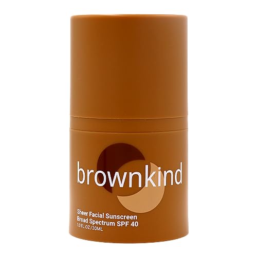 Sheer Facial Sunscreen SPF 40 ? No White Cast, Lightweight SPF for Melanin-Rich Skin, Broad Spectrum Protection, Wears Well Under Makeup, 30ml