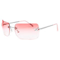 Trendy Rimless Y2K Sunglasses for Women - 2000s Fashion Shades