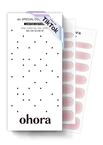 ohora Semi Cured Gel Nail Strips - Pink Jelly Gel Nails