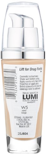 L'Oreal True Match Lumi Luminous Foundation SPF W5 Sand Beige 1oz