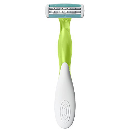 BIC Soleil Comfort Scented Disposable Razors for Women, Sensitive Skin Razor with Aloe Vera and VItamin E Lubricating Strip and 4 Blades, 3 Piece Razor Set
