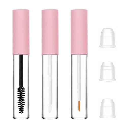 3 Pack 10ml Clear Mascara Tube with Wand, Empty Eyeliner Tube and Empty Lip Gloss Tubes, Premium Eyelash Cream Container Bottle with Leak Stoppers, Ideal Kit for DIY Cosmetics¡¦