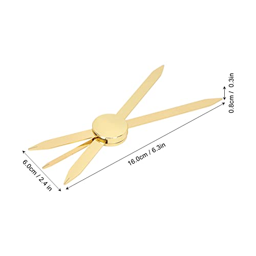Sonew Adjustable Eyebrow Ruler, Stainless Steel Eyebrow Positioning Makeup Measuring Tool (Gold)