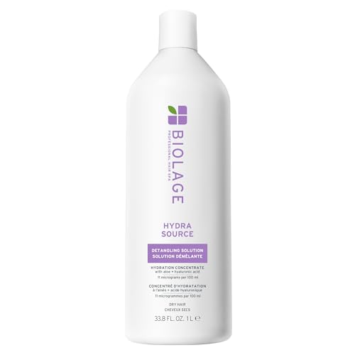BIOLAGE Hydra Source Detangling Solution - For Dry Hair, Detangles & Controls Static For Less Frizz & Fly-Aways, Paraben-Free