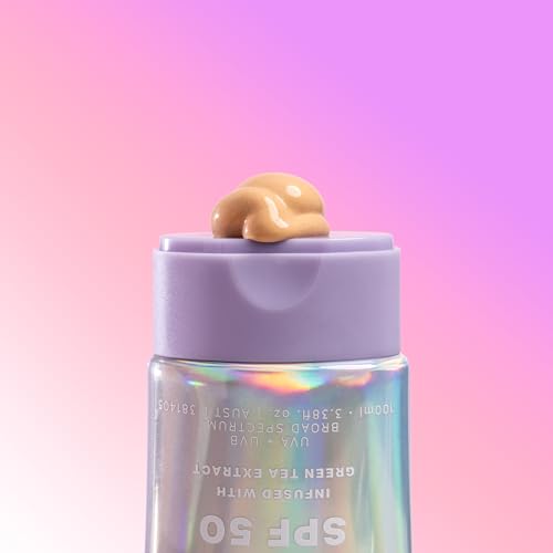 Naked Sundays SPF50 Golden Glow Body Sunscreen ? Broad Spectrum UVA/UVB Protection, Glowy & Shimmering, Fragrance-Free, Firming, Non-Transfer SPF Lotion ? 100ml