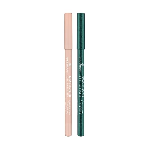 essence | Stay & Play Gel Eyeliners 03 Silky Nude & 07 Emerald Dragon Bundle | Vegan & Cruelty Free