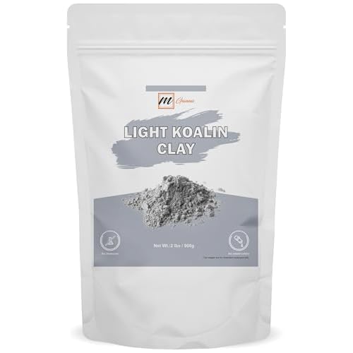 100% Natural Light Kaolin Clay Powder (2 Pound) for Facial Masks, Creams, Face Masks, and Soap Making 2 LBS / 908 GMS