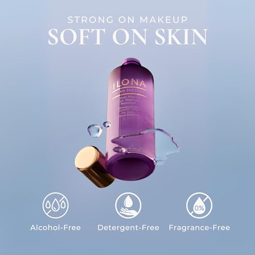 ILONA In an Instant Eye Makeup Remover | Dual-Phase, Oil-Free Cleanser for Waterproof Makeup | Gentle, Hydrating, Ophthalmologist-Approved | For Sensitive Eyes & All Skin Types | 4.0 oz