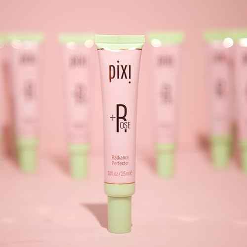 Pixi Beauty +Rose Radiance Perfector | Multitasking Brightening & Blurring Primer with Rose Water, Ceramide NP & Hyaluronic Acid | Luminous Skin Primer & Glowy Complexion Enhancer | 0.8 fl oz/ 25 ml