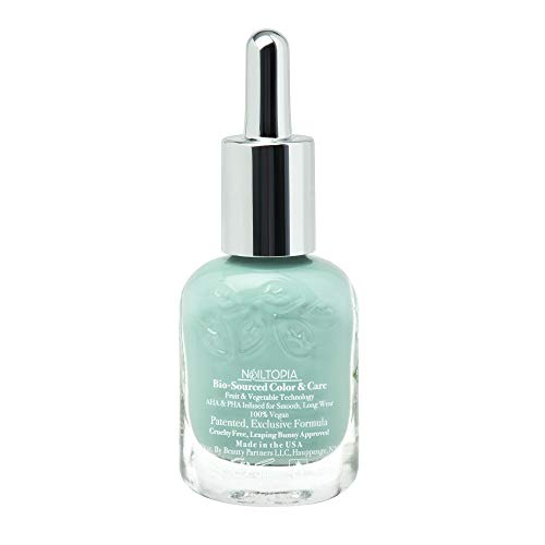 Nailtopia - Plant-Based Chip Free Nail Lacquer - Non Toxic, Bio-Sourced, Long-Lasting, Strengthening Polish - I Sea You (Seafoam Green) - 0.41oz