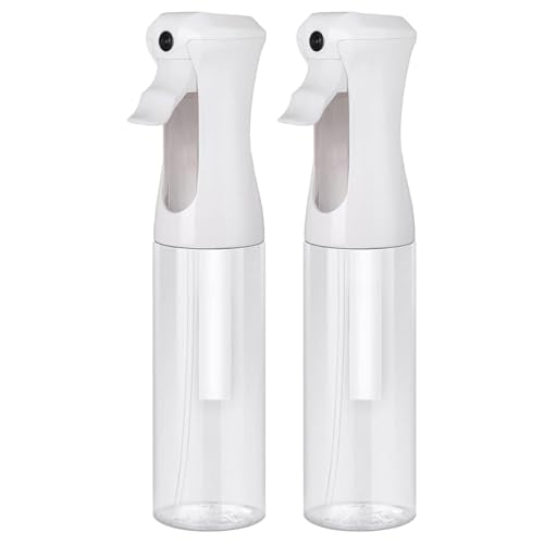 VIGOR PATH Continuous Spray Bottle - Fine Mist Hair & Plant Mister, 300ml (2 Pack)