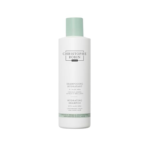 Christophe Robin Hydrating Shampoo With Aloe Vera - Lightweight Ultra-Hydrating - for Dry, Dull Hair 8.4 fl. oz