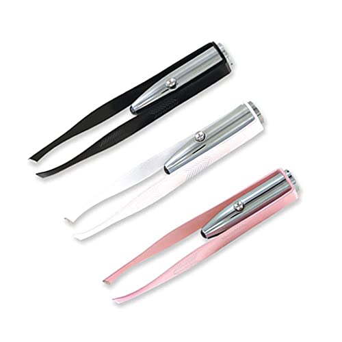 LED Light Tweezers - Stainless Steel Hair & Eyelash Removal