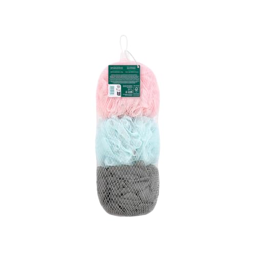 EcoTools EcoPouf 3-Pack Bath Sponges | Recycled Soft Loofah Poufs