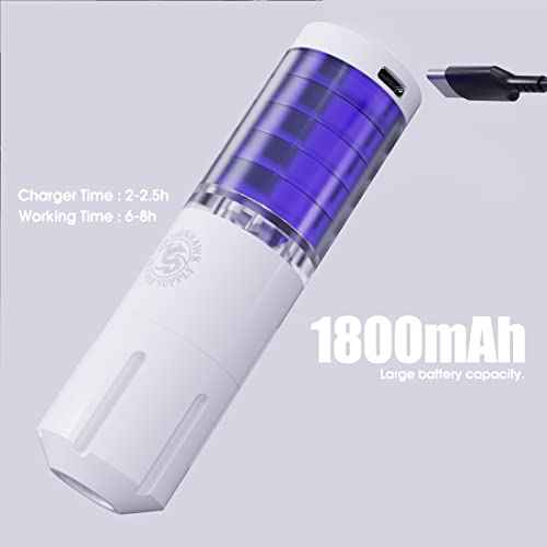 Dragonhawk Tattoo Kit Rotary Cordless S1 Plus Pen Gun Machine 10Pcs Needles Cartridges Black Ink for Beginners Practice