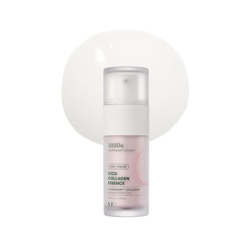 VT COSMETICS Cica Collagen Essence, 300Da Collagen Extract & Peptide Complex for Firming, Plumping, and Improving Skin Elasticity. Korean Skincare, Pink Collagen Serum