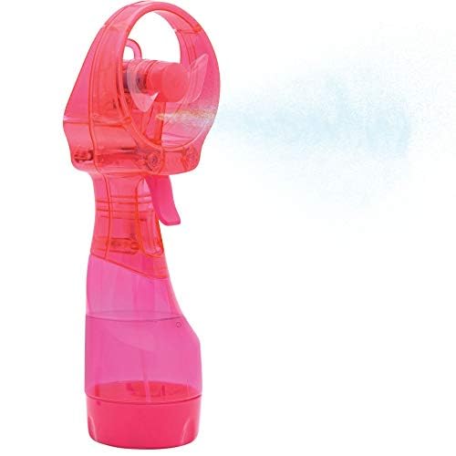 O2COOL Deluxe Handheld Battery Powered Water Misting Fan (Raspberry)