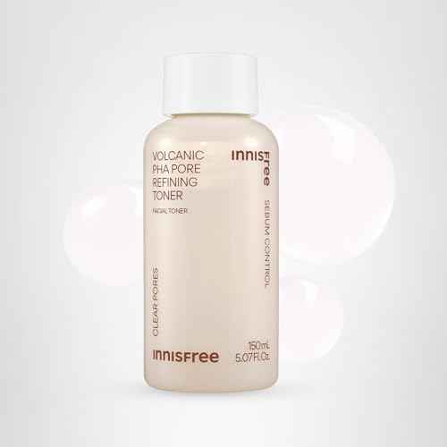 innisfree Volcanic PHA Toner, Korean Skincare with AHA & BHA, Refines Texture, Controls Oil, Exfoliating Face Treatment