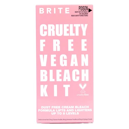 Brite Vegan Hair Bleach Kit - 8 Levels Lighter, Dust-Free