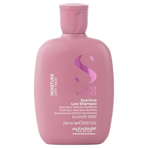 Alfaparf Milano Semi Di Lino Moisture Nutritive Sulfate Free Shampoo for Dry Hair - Paraben and Paraffin Free - Safe on Color Treated Hair - Professional Salon Quality