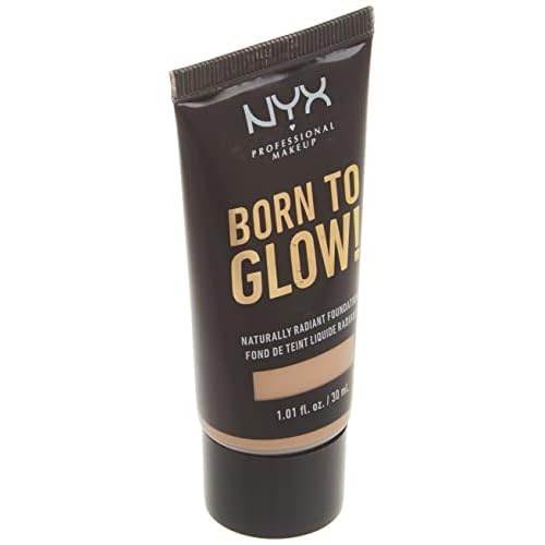 NYX PROFESSIONAL MAKEUP Born To Glow Naturally Radiant Foundation, Medium Coverage - Porcelain